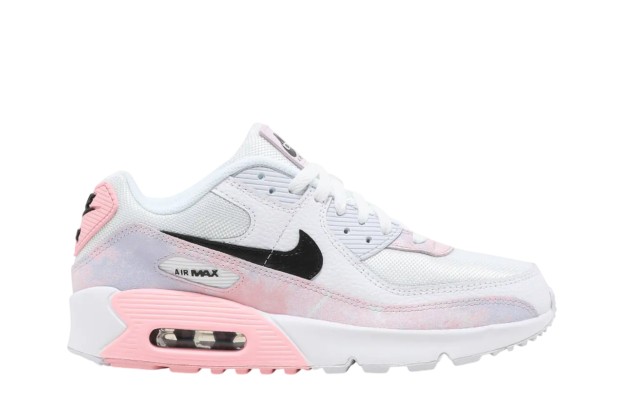 Nike Air Max 90 GS White Pink Tie-Dye
